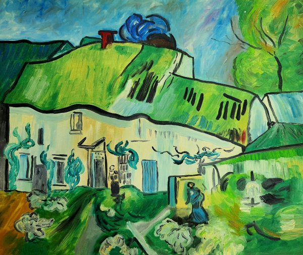 Vincent van Gogh Domy w Aures 60x50
