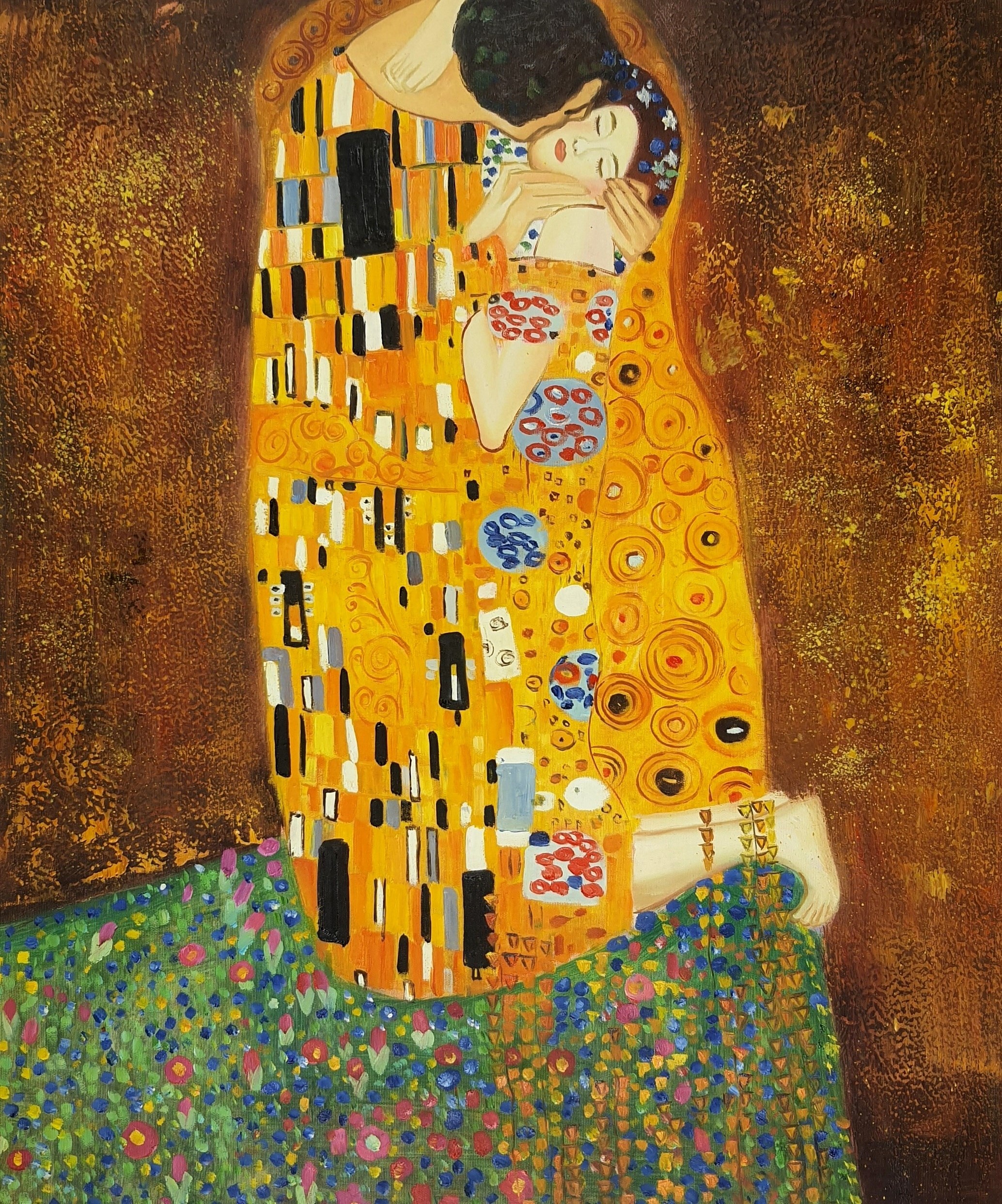 Obraz Pocałunek Klimta Klimt Pocałunek Obraz E Krol wg Klimta farba olejna W